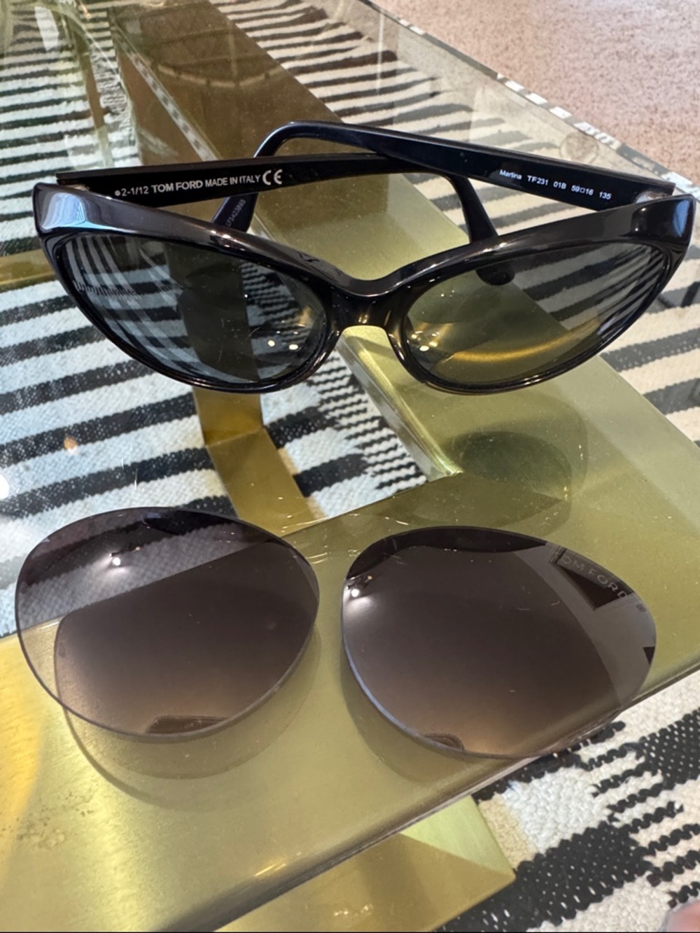 Frame Only - Tom Ford Women's Black Frame Sunglasses with Dark Lenses